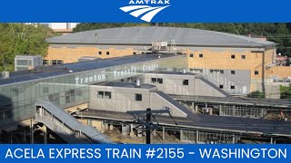 Amtrak Acela Express Train 2155 to Washington Arriving Announcements at Trenton Transit Center