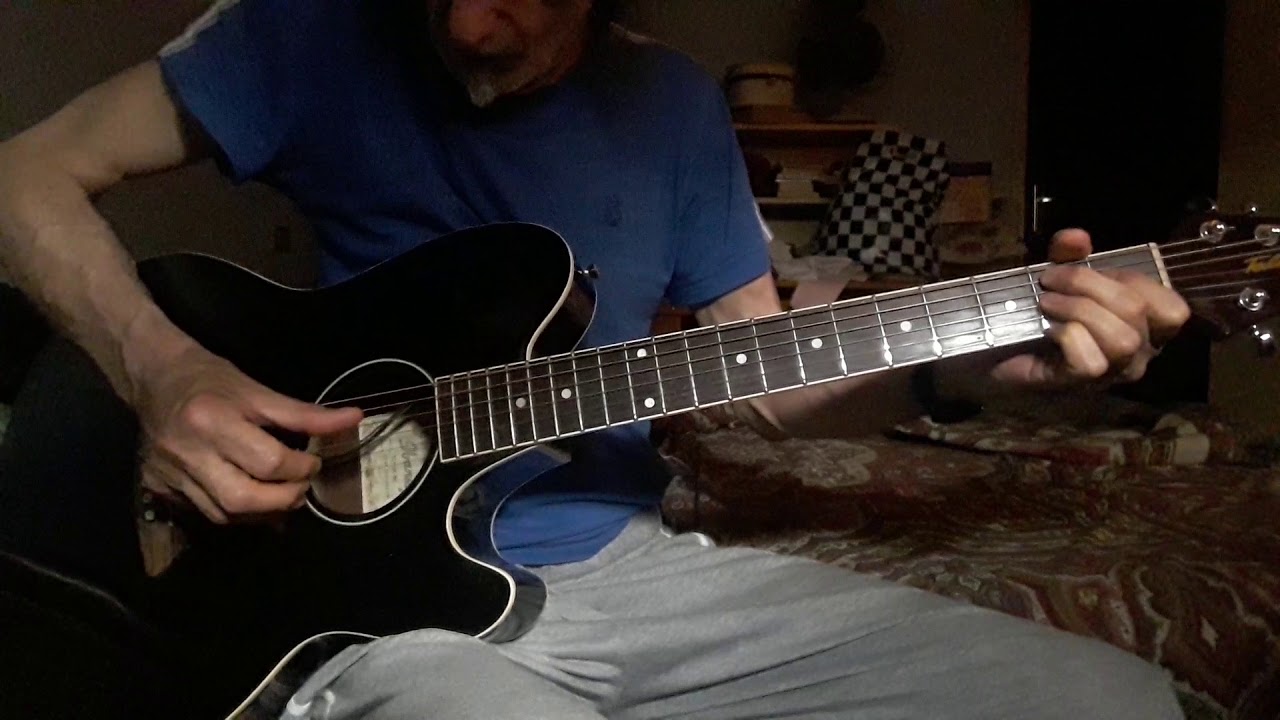 Texas blues in E acoustic fingerpicking guitar YouTube