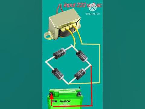 12 volt battery charger wiring diagram with transformer #shorts - YouTube