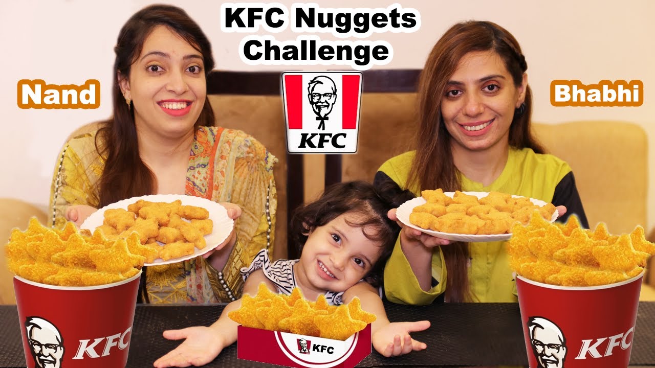 KFC Nuggets Challenge Between Nand & Bhabhi | Ayesha & Momina
