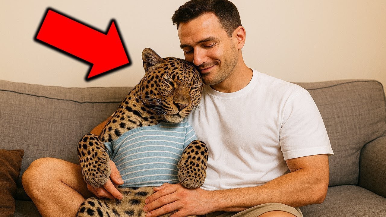 Rejected by his mother, this leopard was raised as a human baby