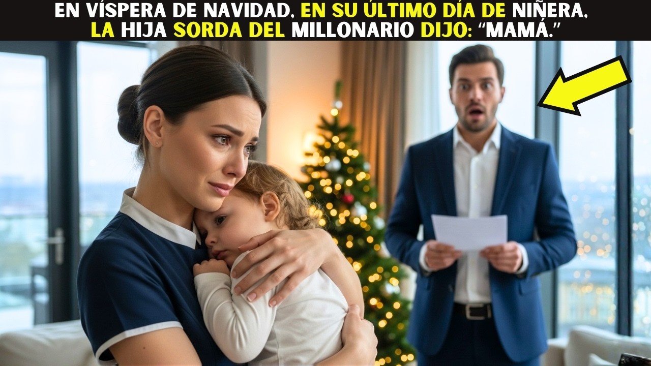 En víspera de Navidad, en su último día de niñera, la hija sorda del Millonario dijo “Mamá ”