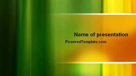 Green and Yellow Theme PowerPoint Template by PoweredTemplate.com