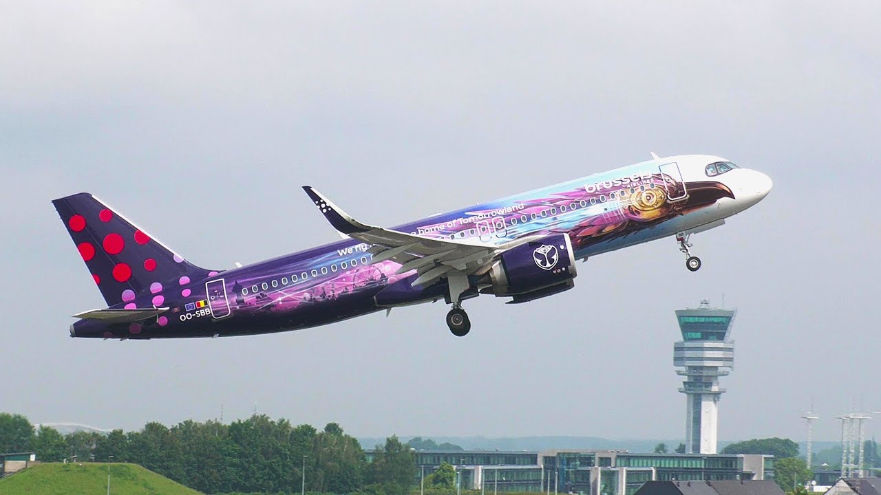 45min Unbelievable Planespotting: Aircraft Landing and Takeoff at Brussels Airport (BRU) 