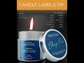 Homemade Candle Warning/Caution Labels Design Template | Printable Candle Label Template Design