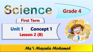 Science Grade 4 First Term - Unit 1- Concept 1 - L2 Part B