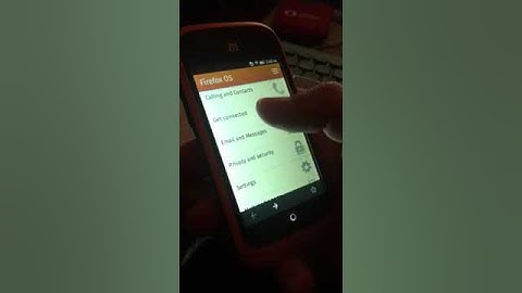 FirefoxOS help page on ZTE Open