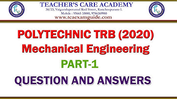Polytechnic TRB (2020) Mechanical Engineering (Question & Answers)