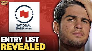 Canada 2026 Entry List Revealed | Alcaraz Withdraws | Tennis News