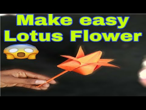 DIY Made easy Lotus Flower with paper very easy trick