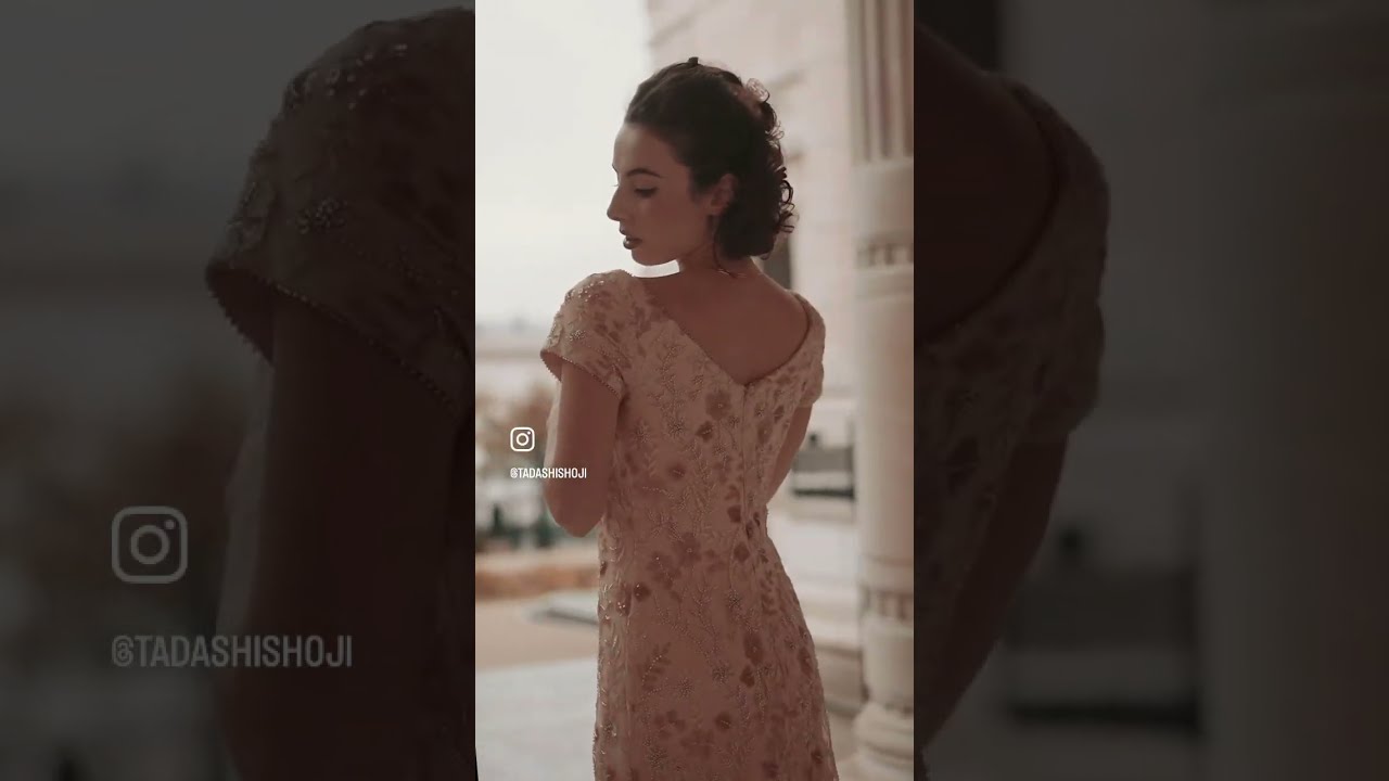 TADASHI SHOJI タダシ ショウジ パールトリム ピーカブー ガウン TADASHI SHOJI タダシ ショウジ パールトリム ピーカブー ガウン