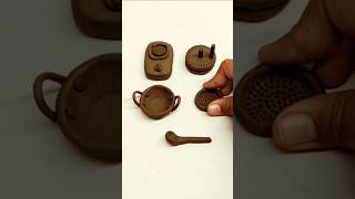 destroying a beautiful miniature clay kitchenset🌳❤#clay#shortvideos#miniature#art#shorts#trending 🌹🙏
