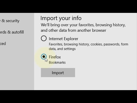 How To Import Firefox bookmarks To Edge In Windows 10