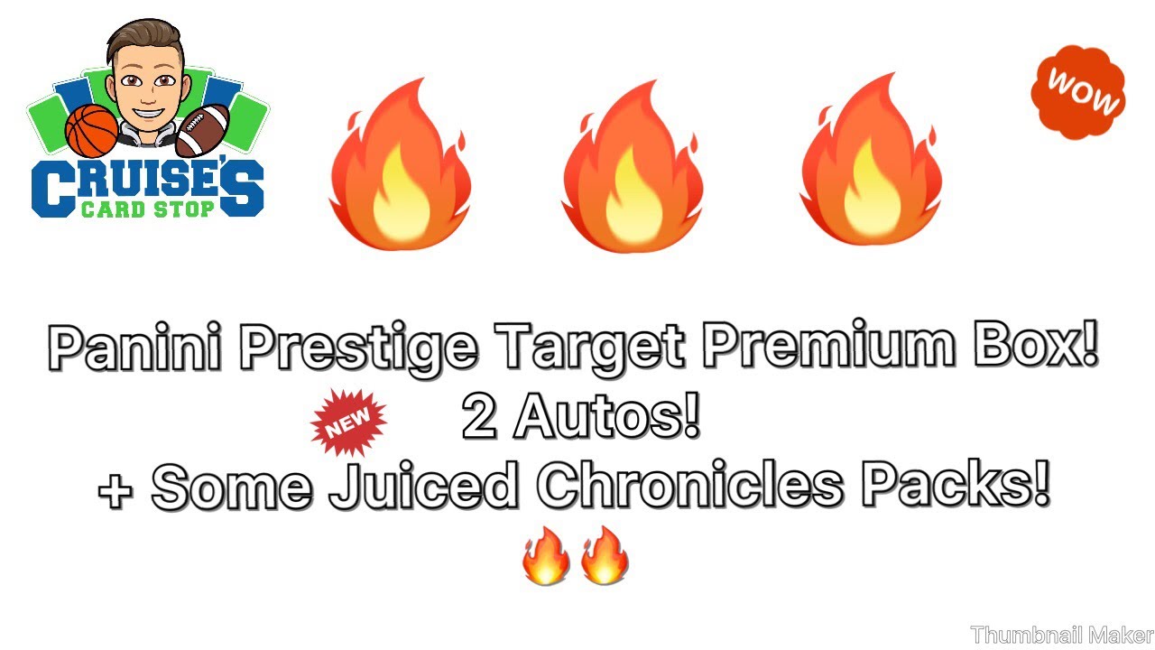 Panini prestige football target premium box! 2 Autos! + Some juiced chronicles retail!
