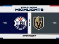NHL Highlights | Oilers vs. Golden Knights - February 6, 2024