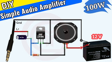 Audio amplifier circuit using 1 mosfet transistor