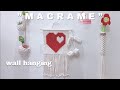 #DIY · Macrame♥️heart wall hanging / 마크라메♥️하트 월행잉