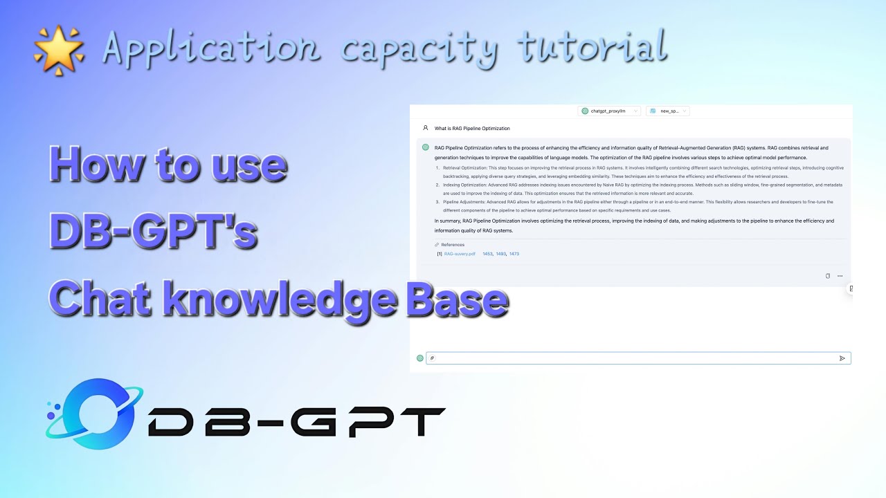 How to use DB-GPT's Chat Knowledge Base - YouTube