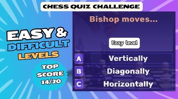 Chess quiz challenge for beginners and pros. How good is your knowledge of chess game?