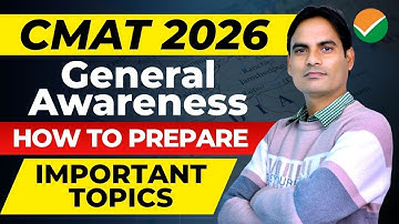 CMAT 2026 | General Awareness  Strategy &  Must Do  Important Topics | CMAT 2026 Preparation ✅