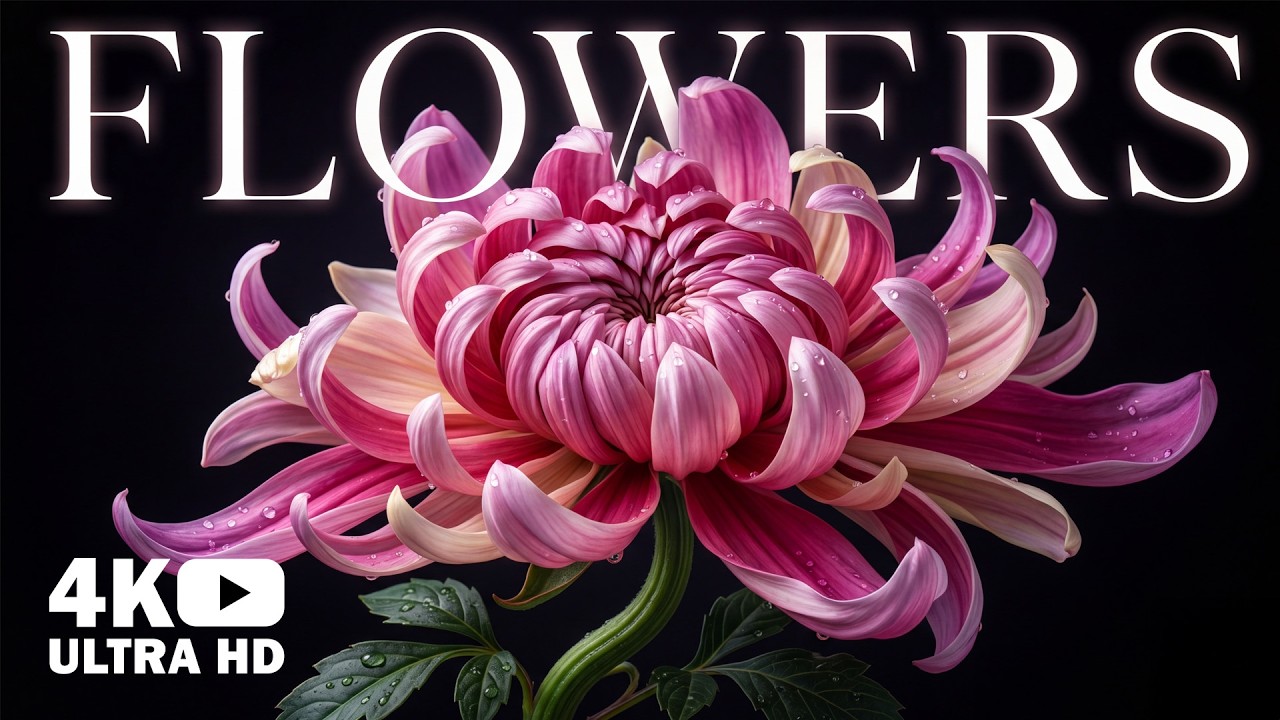 4K UHD Time Lapse of Flowers Blooming: Relaxing Music & Serene Nature Sounds for Peace