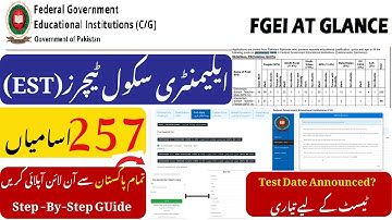 FGEI EST Jobs 2025 Online Apply Complete Process | Test Date Announced How to Pay Challan |