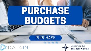 4.5.3 Purchase Analysis and Reports/ PURCHASE BUDGETS - Dynamics Business Central NAV