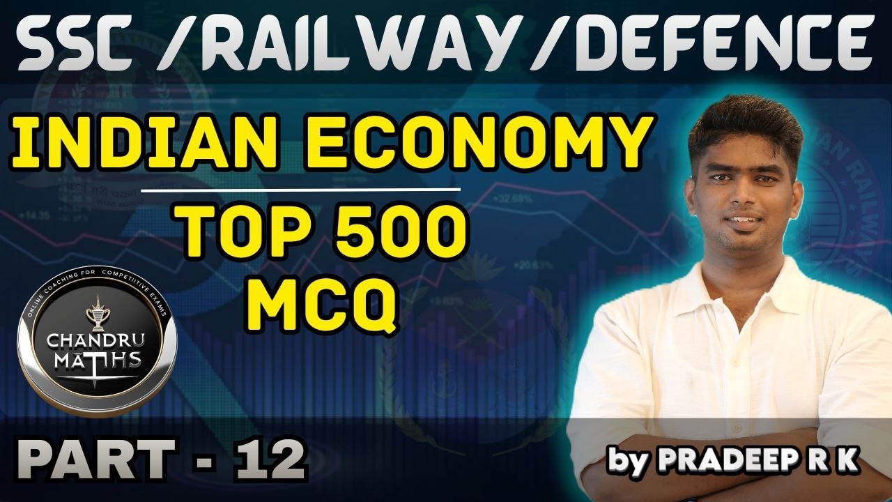 👉 Indian Economy Top 500 MCQ🔥 | SSC | Railway | Defence Exams | Part 12 | Tamil