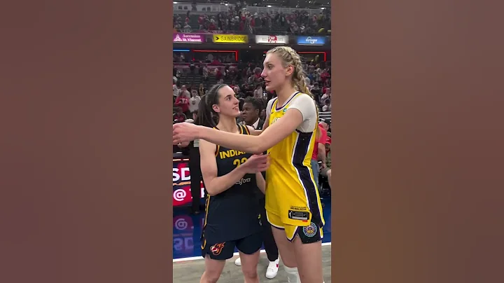🥰 Cameron Brink Hugs Caitlin Clark, Lexie Hull After Los Angeles Sparks win vs Indiana Fever #shorts