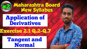 Application of derivatives Class 12 New Syllabus | Maharashtra board | HSC | Exercise 2.1 | Part 2