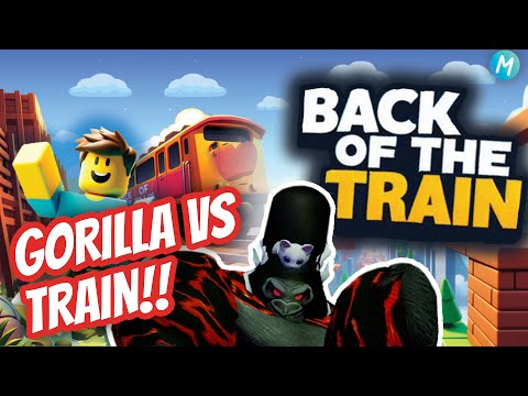 Gorilla Chaos on Back Of The Train! OBBY!!🦍🚂 #Roblox #Obby