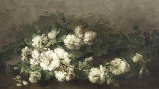 Moody White Blossoms on Linen Background | Vintage Floral Still Life (2 Hour TV Art) screenshot 5
