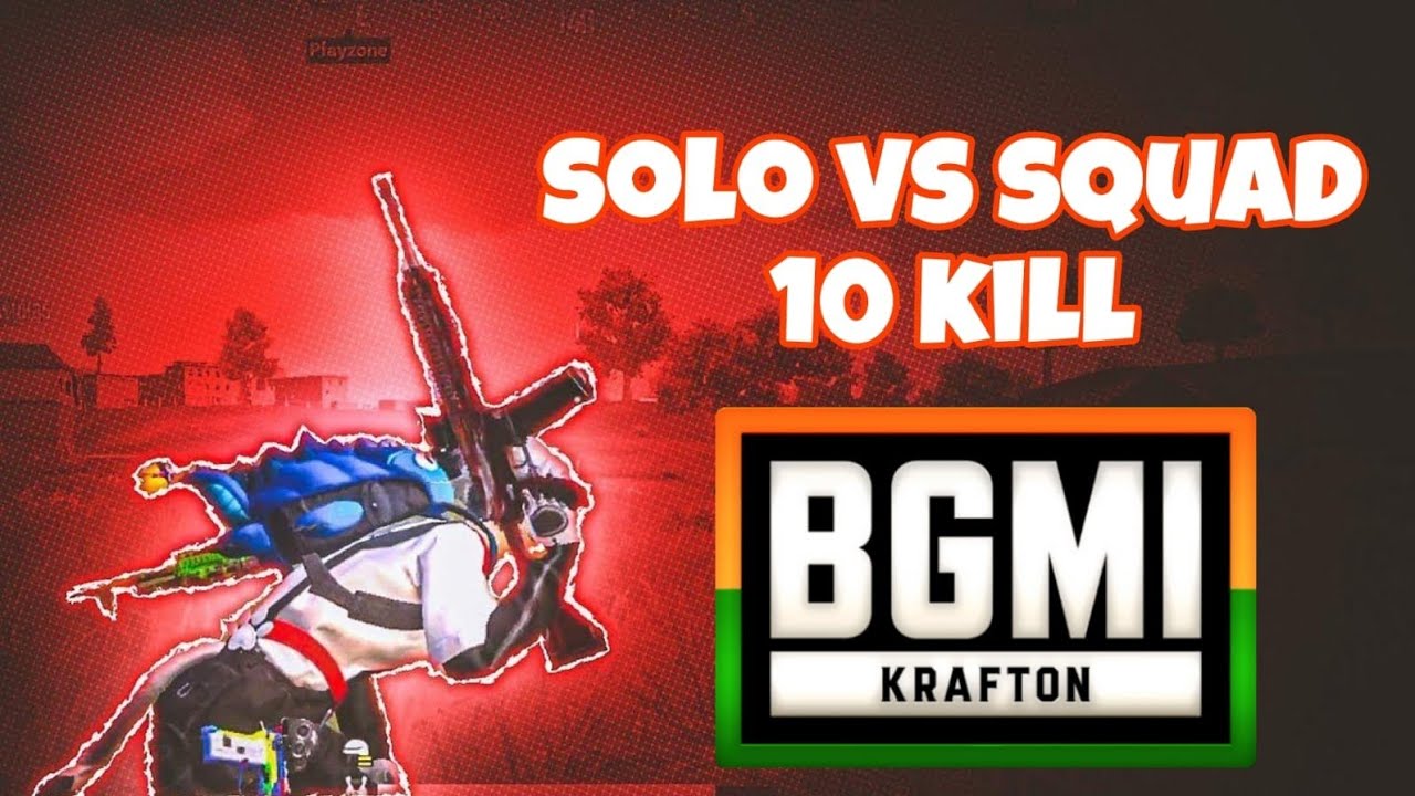 bgmi solo vs squad gameplay | full gameplay and tricks | 10 kills vs ...