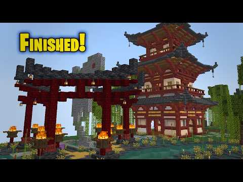 Building A Japanese Pagoda & Forge in Skyblock