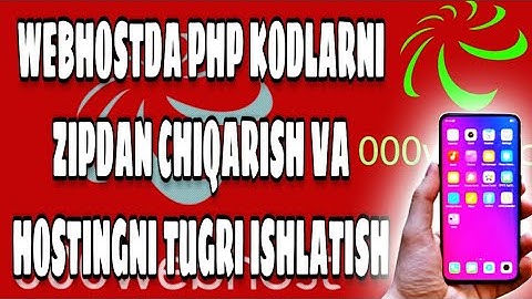 000Webhostdan tugri foydalnish va zip faylni ochish bot yaratish bot ochish