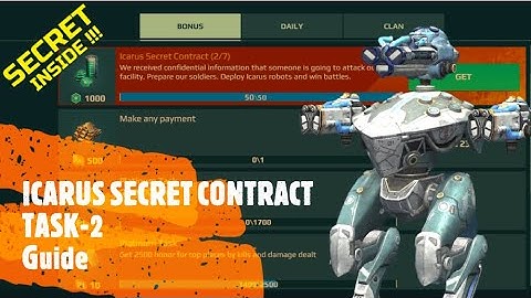 WAR ROBOTS MERCENARY TOWN EVENT || ICARUS SECRET CONTRACT || TASK-2 || GUIDE || #WRwinHornet