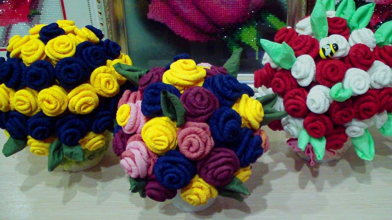 Топиарий из роз - YouTube