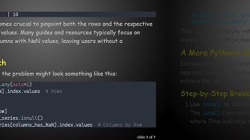 Discover the Pythonic Way to Identify Rows & Columns with NaN Values in Pandas DataFrames