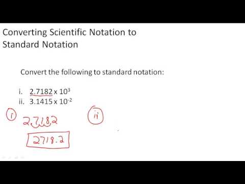 Converting scientific notation
