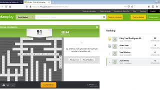 Cómo resolver un crucigrama en Educaplay a través de un Gamepin screenshot 5