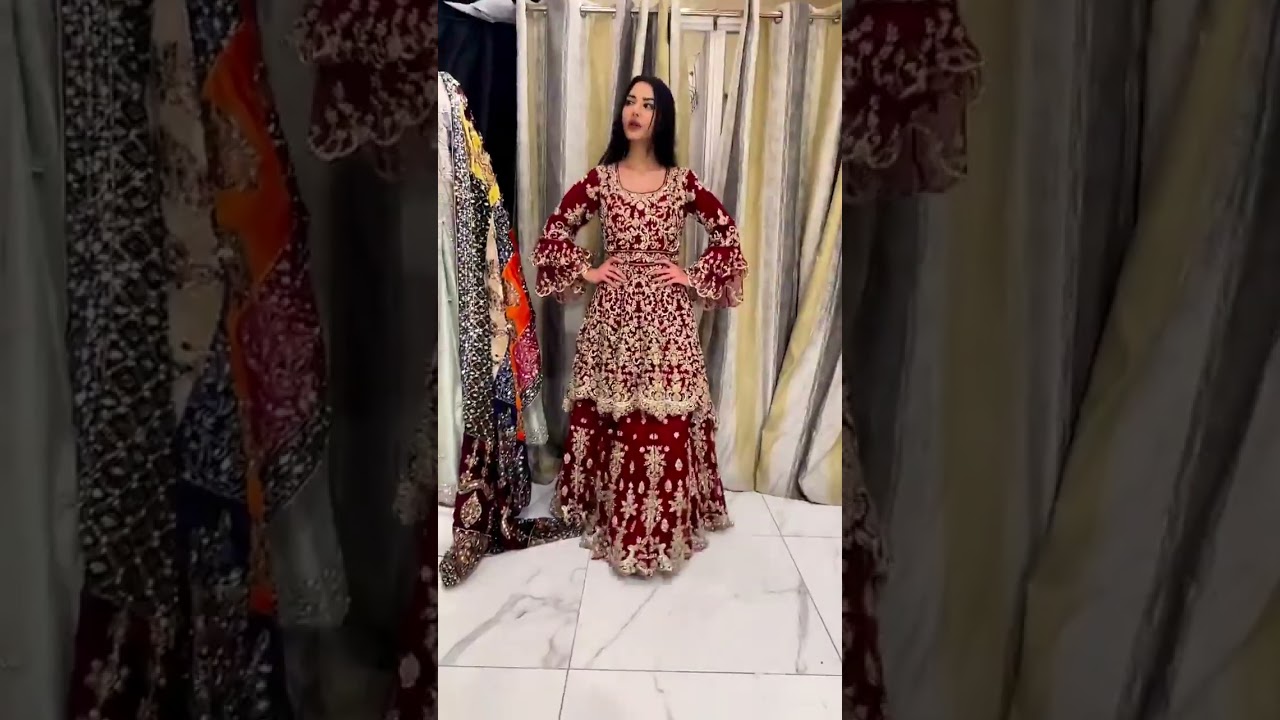 luxury fancy pure shifon bridal|wedding dresses |party wear handmade dress