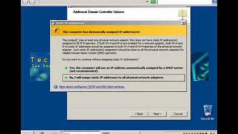 Active Directory domain controller role installation on Windows Server 2008 R2
