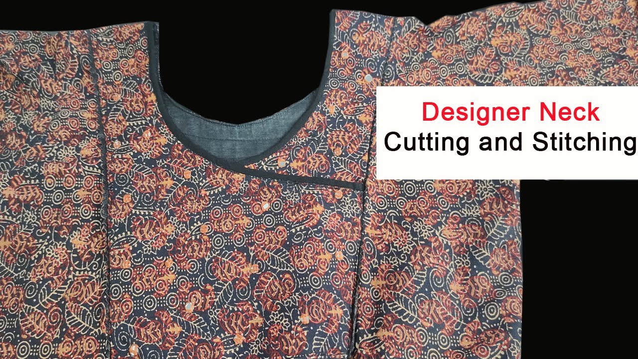 Designer Neck Cutting & Stitching In Malayalam Angrakha Style