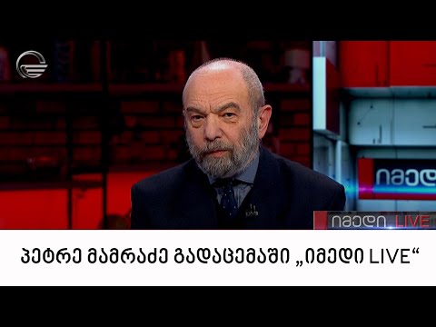 „მართვის სტრატეგიული ინსტიტუტის“ ხელმძღვანელი პეტრე მამრაძე გადაცემაში „იმედი LIVE“