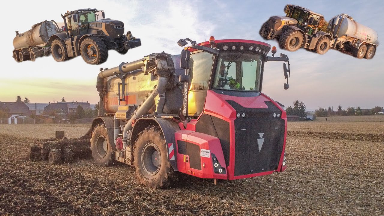 2x Nový JCB Fastrac Limitová edice 30 let Lukromu |Aplikace kejdy 2024 | Holmer Terra Variant 585