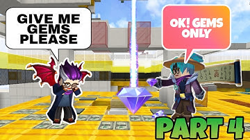 I BEG FOR GEMS ONLY IN SKYBLOCK part 4 😍-BLOCKMAN GO SKYBLOCK