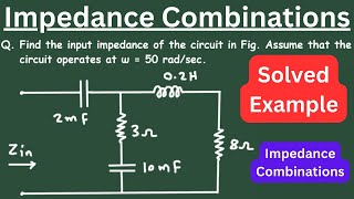 Find the input impedance of the circuit | Impedance Combinations Solved Example Problem