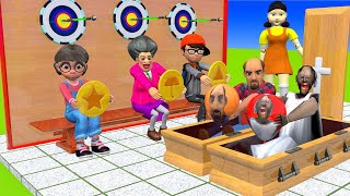 Scary Teacher 3D Vs Squid Game Nick And Tani  Challenge Honeycomb Toffee & Miss T Vs Granny Loser