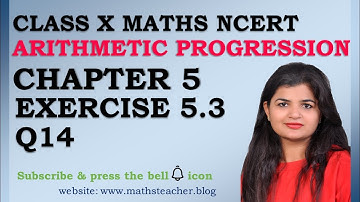 Chapter 5 Arithmetic Progression Ex 5.3 Q14 Class 10 Maths NCERT
