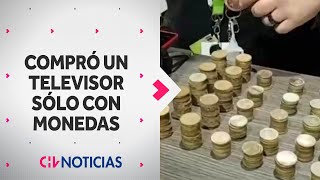 GRACIAS A DETECTOR DE METALES: Compró televisor sólo con monedas de $50, $100 y $500 - CHV Noticias